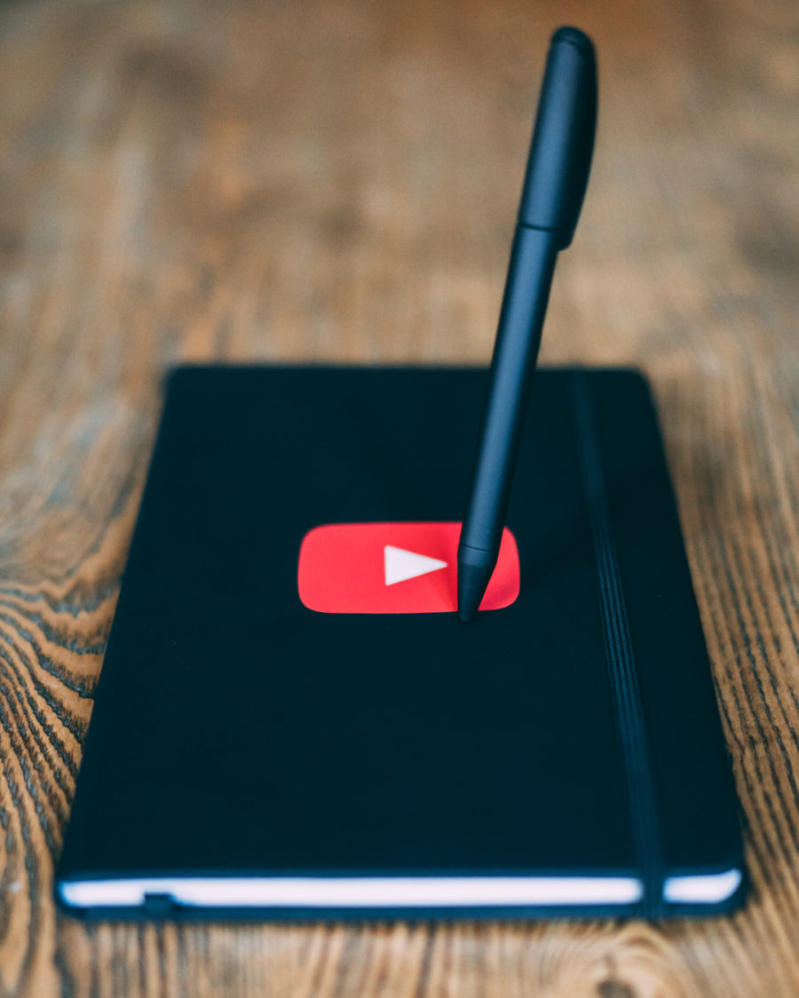 Carnet avec le logo Youtube